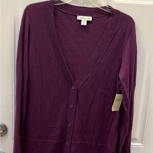 Coldwater Creek Purple Cardigan Sweater